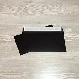 Черный конверт С65 114×229 мм